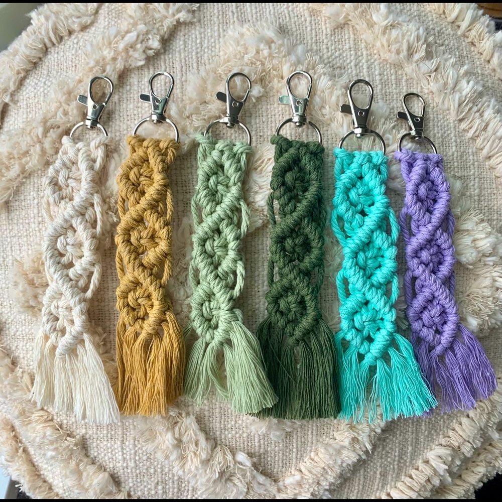 Boho Macrame Keychain